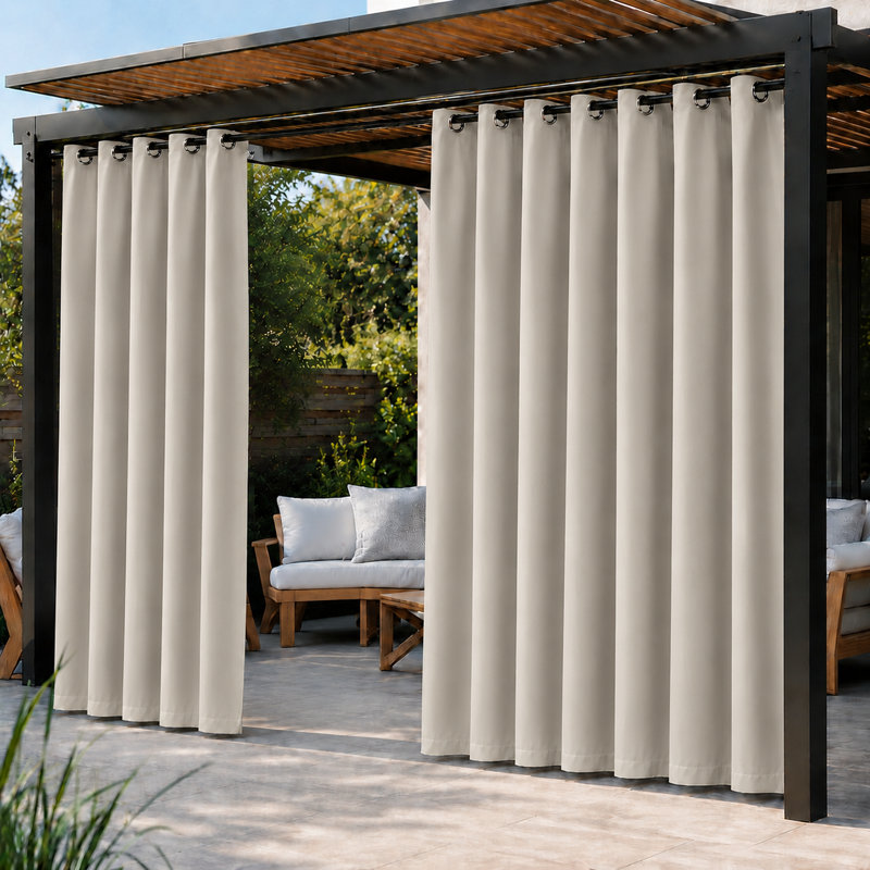 Rideaux occultants et imperméables pour patio et pergola - intimité de qualité supérieure et protection contre les intempéries - 1 panneau