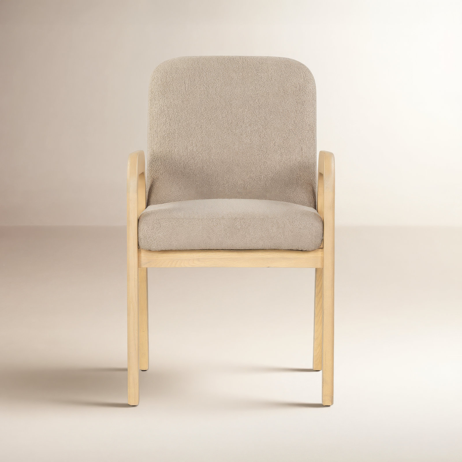 Elara Armchair, Light Brown, Natural