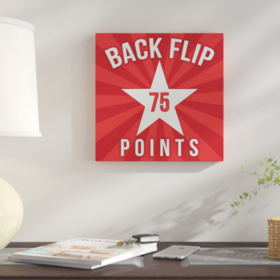 «Diving Board Back Flip Pool», reproduction d'art textuel sur toile tendue