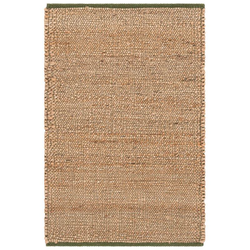 Natural Fiber 662 Flatweave 70% Jute; 30% Cotton No Pattern Rug, 6'-6" X 6'-6" Square