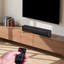 Barre de son pour téléviseur intelligent, canal 2.0, haut-parleurs de téléviseur à barre de son compacte de 17 pouces pour projecteur, connexion AUX Bluetooth, télécommande, installation facile, système de son ambiophonique de 80 W pour cinéma maison