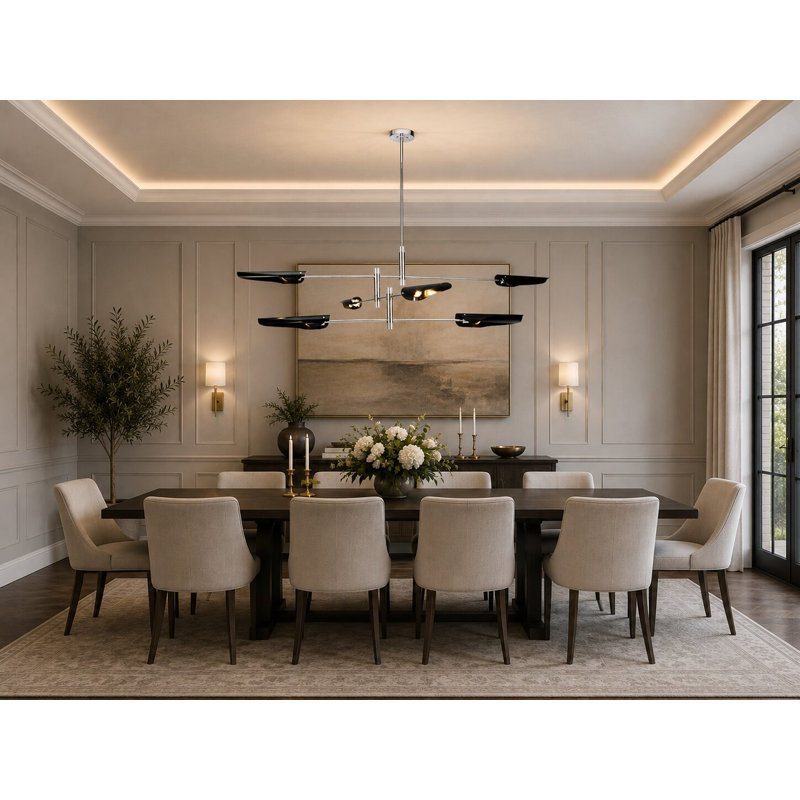 Modern 6 Light Tube Chandelier