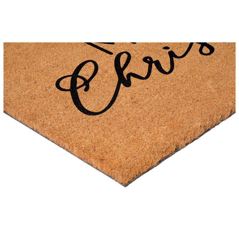 Modern Merry Christmas Doormat, 17" W x 29" L