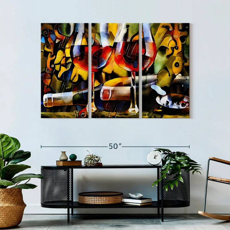 Vin, reproduction d'art sur toile, H 32 po x l 50 po x P 1,25 po