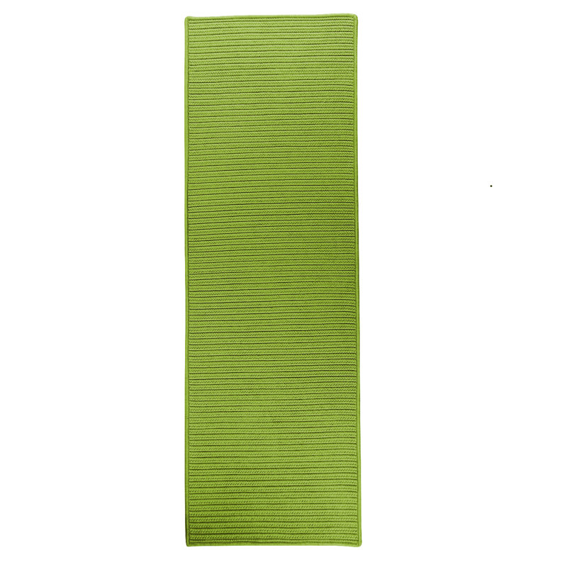 Tapis de couloir vert tressé Ashanti, Tapis de couloir 2 pi 4 po x 10 pi