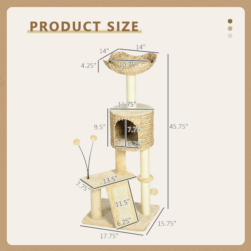 Gata 45'' H Cat Tree
