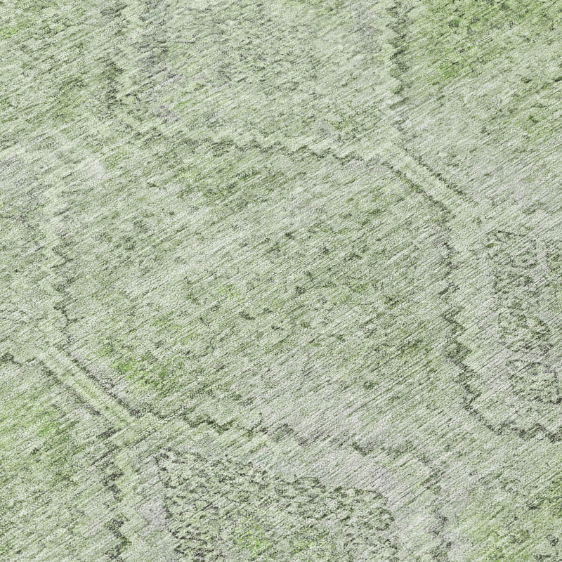 Machine Washable Indoor/Outdoor Chantille ACN2727 Diamonds Rug, Aloe, 2'6" x 3'10"