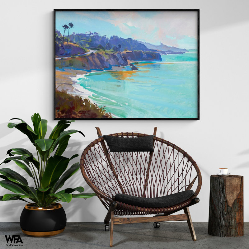 «Mendocino County Beach House Decor Idea», idée de cadeau «Happy Retirement», Mendocino, H 36 po x l 48 po, Black