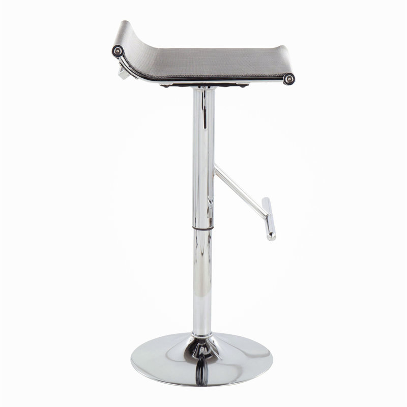 Tabouret de bar contemporain réglable, Argent argent