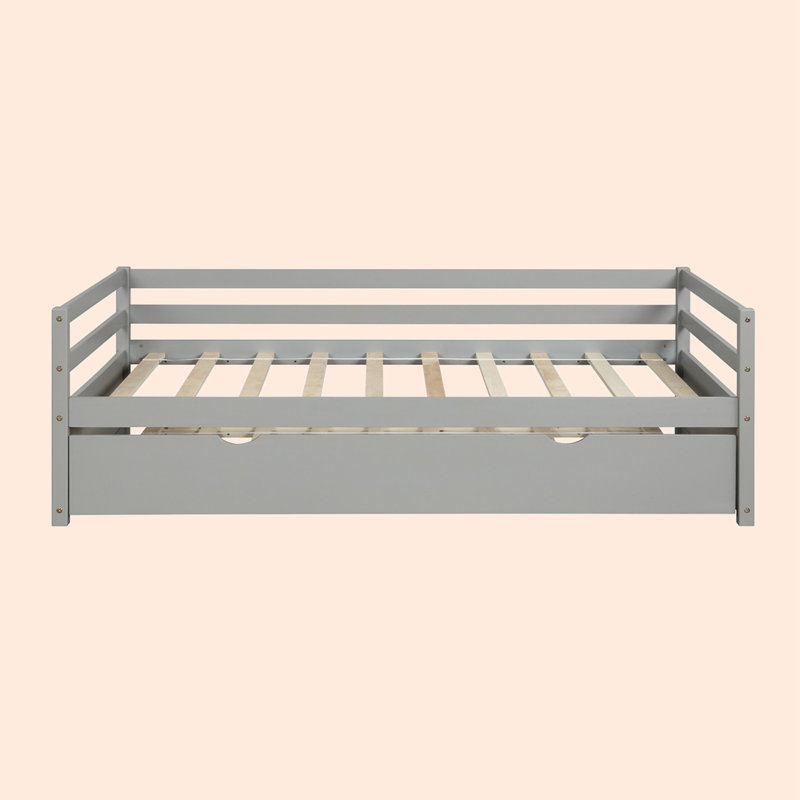 Lit plateforme simple, gris