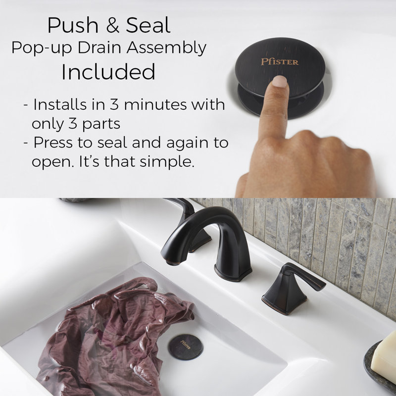 Weller Centerset Bathroom Faucet with Drain Assembly, Tuscan Bronze