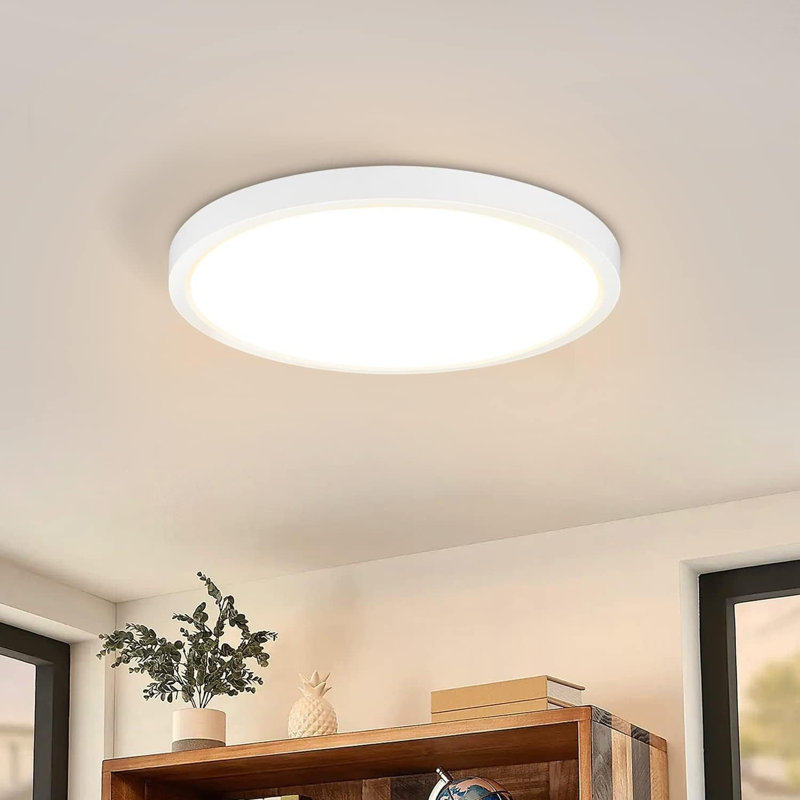 17cm Flush Mount - Warm Light, White