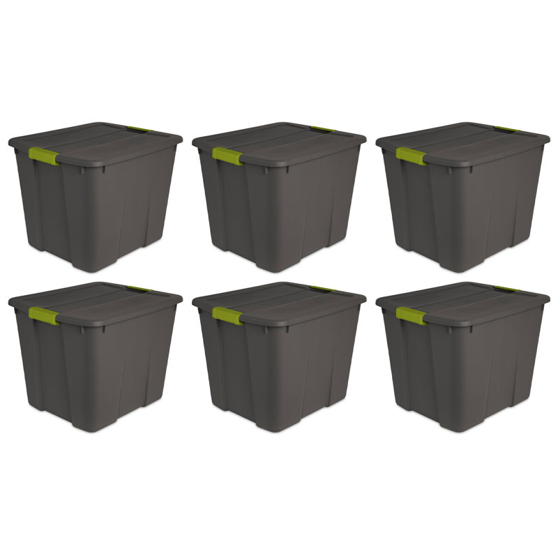 Sterilite 20 Gallon Stackable Plastic Storage Tote Bin with Lid