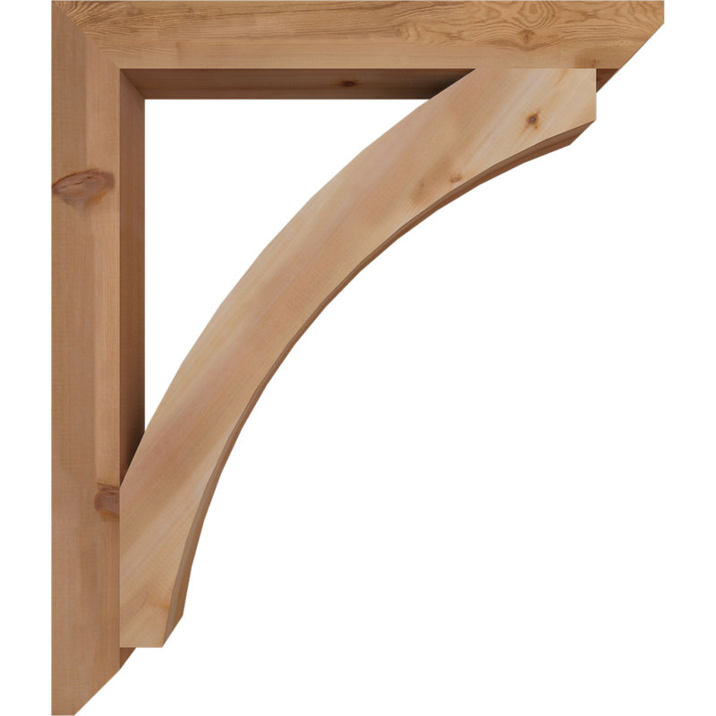 Support en bois / corbeau, Cèdre rouge, H 42 po x l 3,5 po x P 36 po