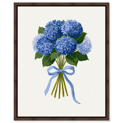 "Blue Bouquet II", reproduction d'art sur toile encadrée