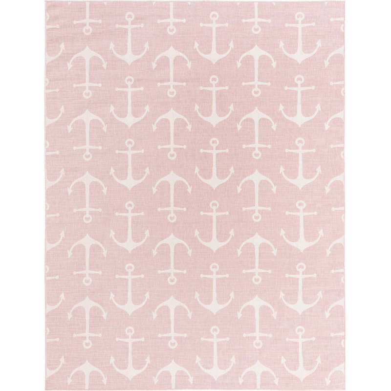 Outdoor Ayton Area Rug Sea Foam Color, Rectangle 9' x 12'