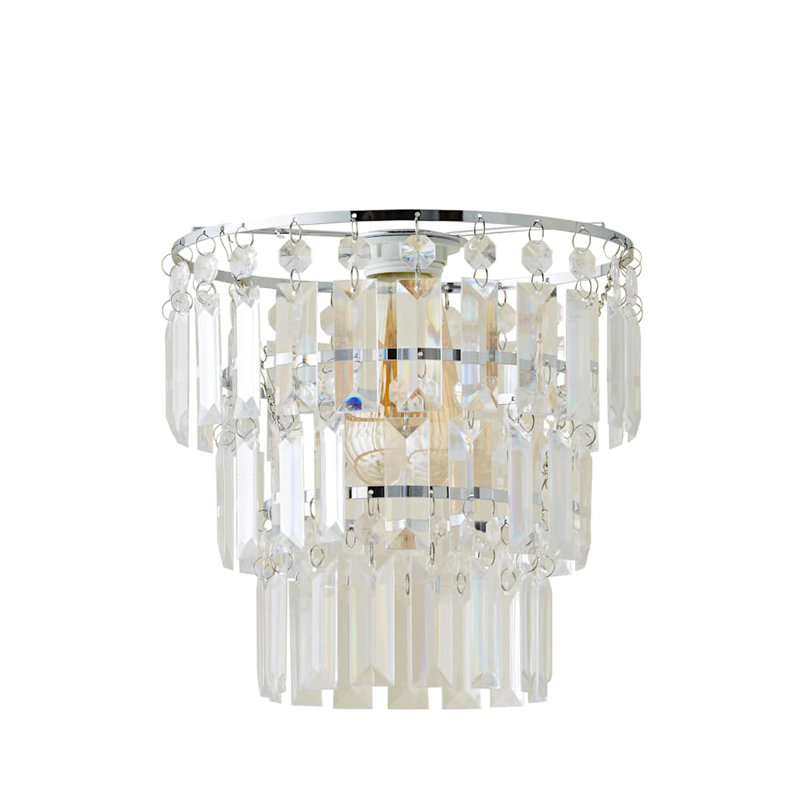 24.5cm H Plastic Novelty Pendant Shade ( Screw On ), Clear