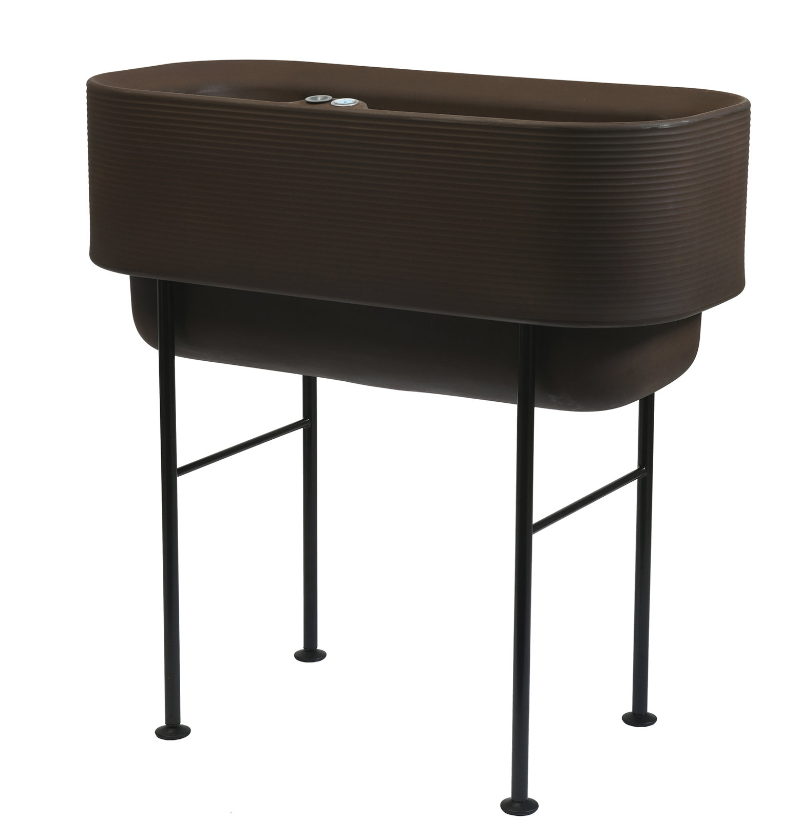Nest 48" Elevated Planter, Bark, 35.75'' H x 36'' W x 18'' D