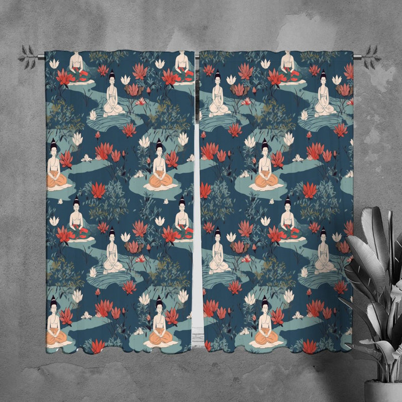 Paire de rideaux obscurcissant en polyester Mateah, L 40 po x L 61 po