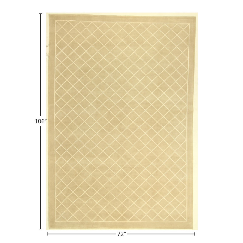 Hand Knotted Geometric Rug