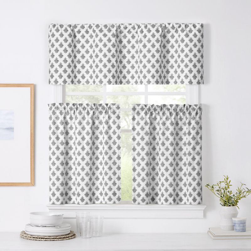 Milsap Tailored Curtain Valance, Black