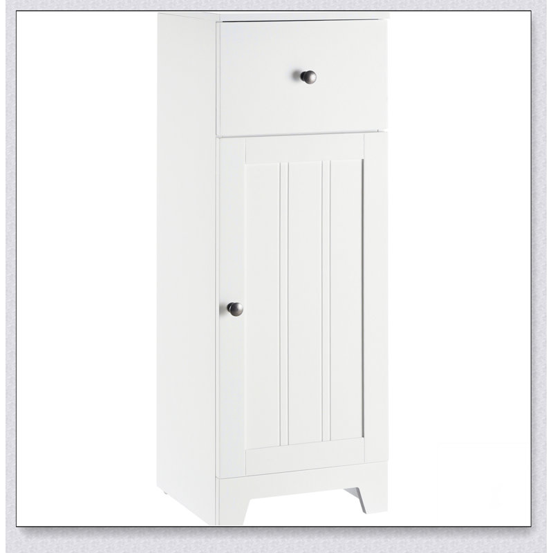 kleankin Short Bathroom Storage Cabinet (White)