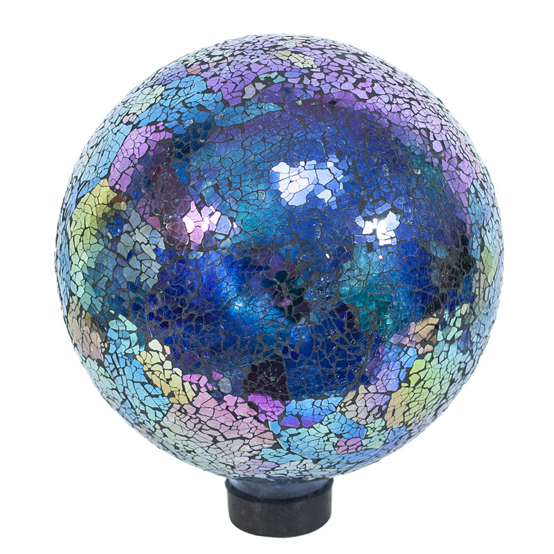 Elsenborn Weather Resistant Glass Abstract Gazing Ball