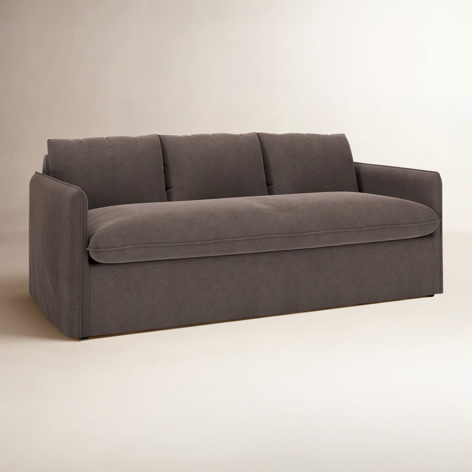Bellatrix 83'' Sofa, Bella Ash Performance Velvet