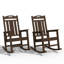 Ensemble de 2 chaises berçantes en PEHD, convenant à une utilisation intérieure et extérieure-2049051678