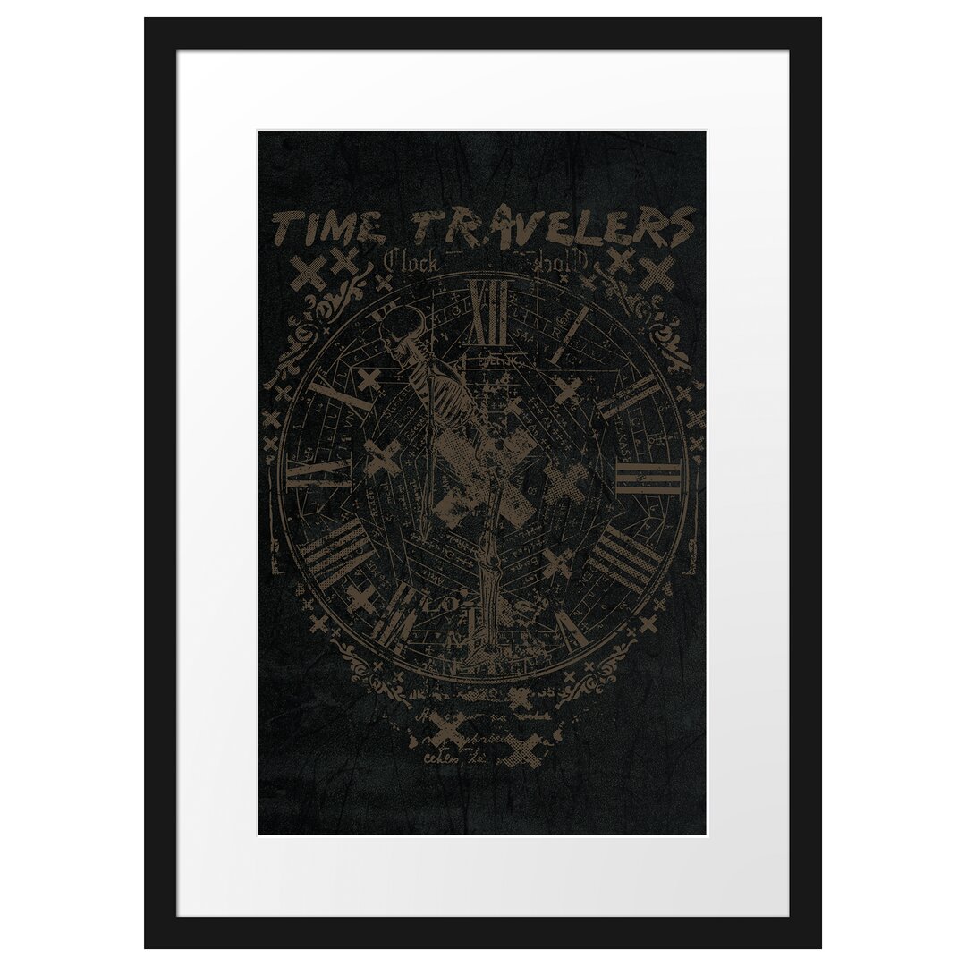 Gerahmtes Poster Time Travelers Black