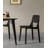 Modern And Simple Black Solid Wood Dining Chair With White Oak Backrest