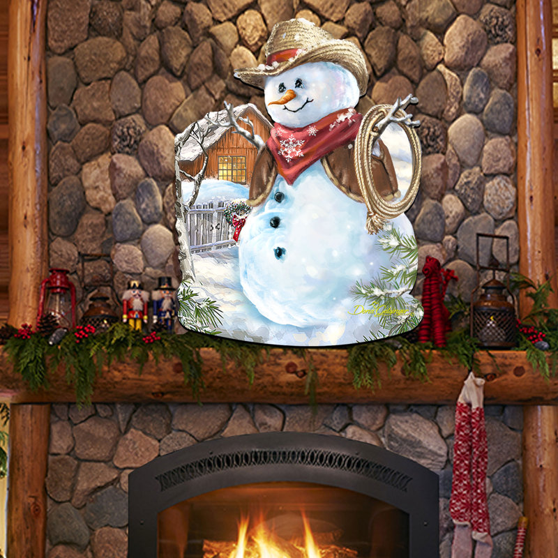 Crochet de porte Cowboy Snowman