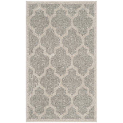 Ammundsen Geometric Light Grey/Beige Area Rug