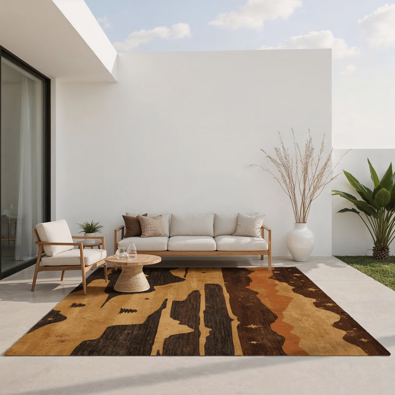 Scarlet Plateau Indoor And Outdoor Area Rug, Rectangle 2' x 3'