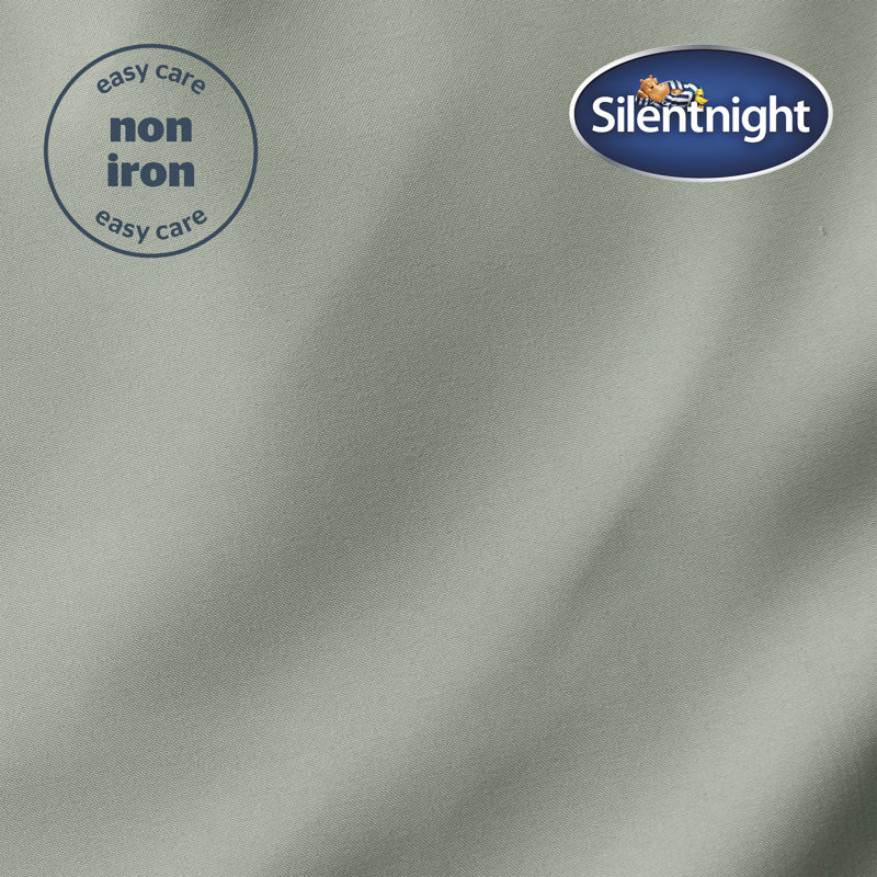 Silentnight Supersoft Fitted Sheet, Sage Green, Double (4'6)