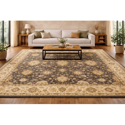 Performance Hand Knotted Wool Floral Rug