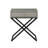 Koraldo 23"W Taupe Wooden End Side Table Nightstand With Glass Top, Drawer And Metal Cross Base-1453532338