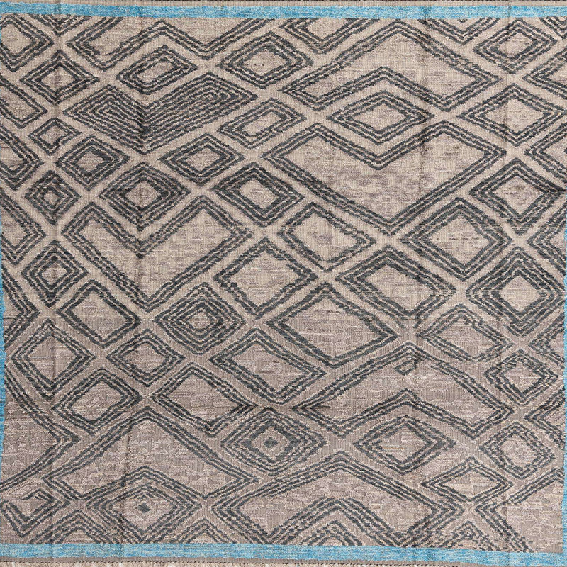 Tapis abstrait moderne 4309, Carré 8 pi