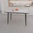 47" Expandable To 63" " Mdf Square White Marble Patterned Dining Table, Modern Industrial Kitchen And Dining Table