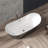 Freestanding Acrylic Soaking Tub with Pop-Up Drain & Overflow - Stand Alone Tub for Bathroom