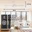 Ventilateur de plafond d'intérieur blanc mat moderne de 54 po avec accent de nickel brossé et télécommande DEL Mexa-507609346