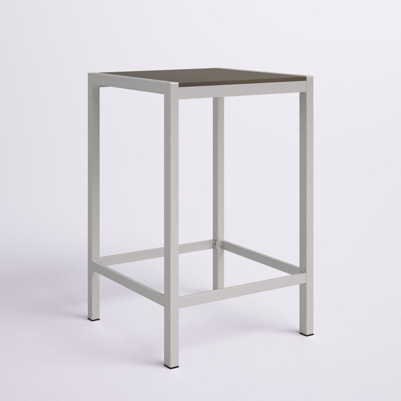 Table de bar d'extérieur en aluminium Betty, Gris