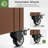6 ft. H x 4 ft. W Metal Planter Box privacy screen Garden Bed with Trellis and Wheels - Brown-1324194340