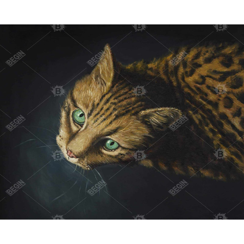 Art sur toile Bengal Cat, H 60 po x l 48 po