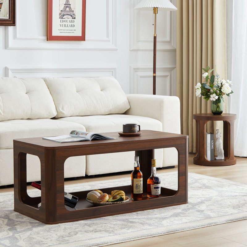 Kaigen 3 - Piece Living Room Table Set, Brown Wood