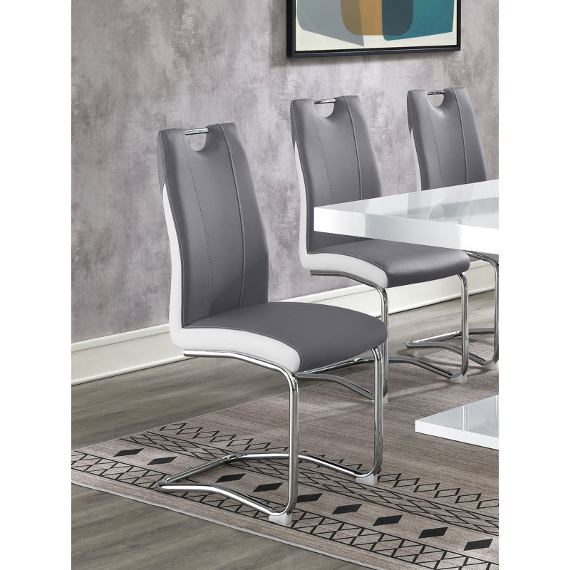 Chaise d'appoint en acier gris Carpentersville