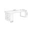 Bureau d'écriture rectangulaire en bois massif noyer-37122647