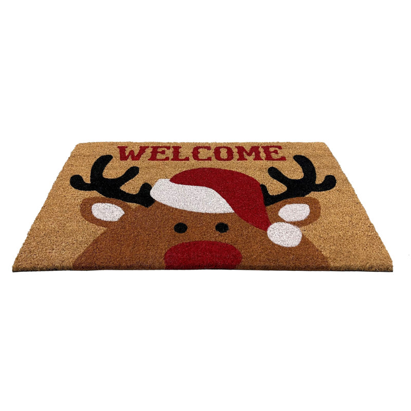 Tapis imprimé en fibre de coco 30 - Renne