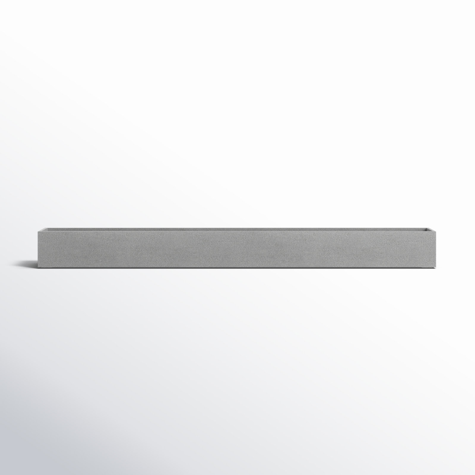 Geo Series Planter Box, 3" H x 32" W x 3.5" D, Set of 1, Gray