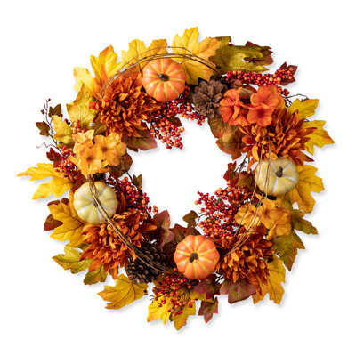 Couronne en plastique 24 po Dahlia